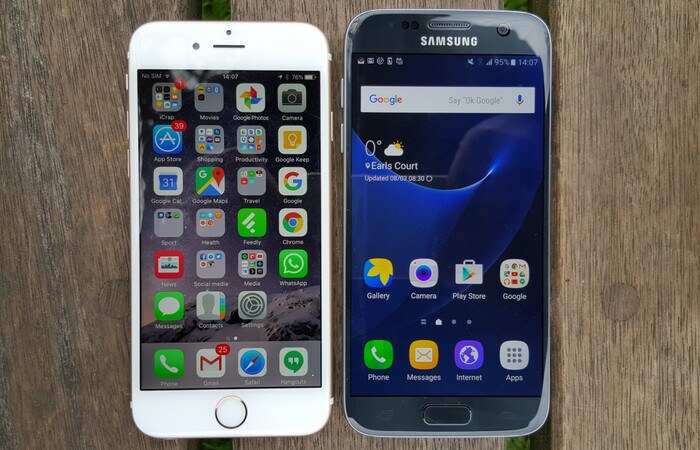 Samsung Galaxy S7 sedikit lebih unggul dari iPhone 6s 