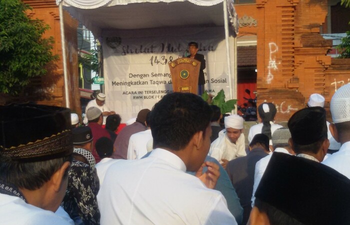 Membludak, Jumlah Jamaah Shalat Idul Adha di Kawasan Pemukiman Muslim Denpasar