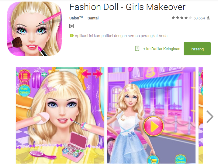 5 Game Android Bertema Barbie