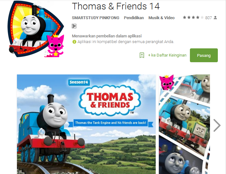 5 Games Android Thomas and Friends