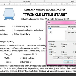 Tips Memformat Surat Sampai Rapi dengan Tab Stop di Microsoft Word
