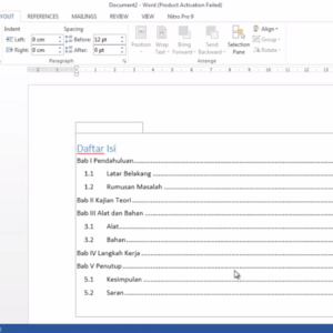 Membuat Daftar Isi Otomatis pada Microsoft Word - Plimbidotcom