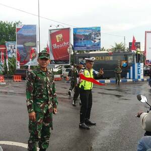 Dandim Kediri Pantau Langsung Pergerakan Arus Balik Lebaran