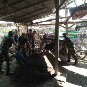 Kodim 0809/Kediri Praktek Lapangan Olah Guna Pupuk Organik