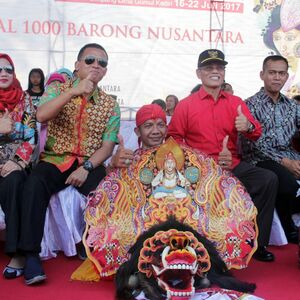 Forpimda Kediri Turut Menjadi Saksi Parade 1000 barong Nusantara