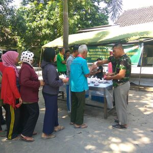 Kodim Kediri Bagikan 1.428 Paket Daging Kurban Di Hari Raya Idul Adha