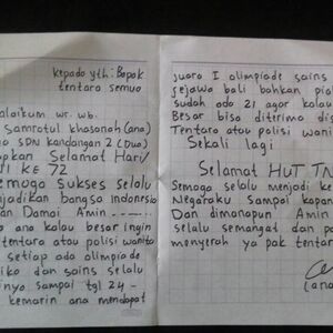 Surat Dari Seorang Pelajar SD Bikin Terharu Membacanya