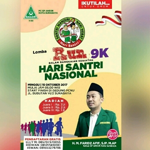 GP Ansor Surabaya Adakan Lomba Lari 9K, Ikuti dan Rebut Hadiahnya
