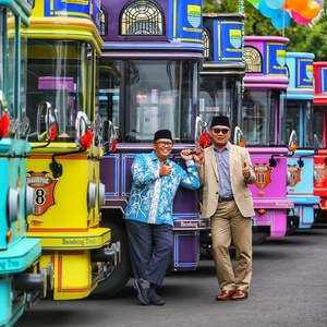 12 Unit Bus Bandros Baru Siap Layani Wisata di Kota Bandung