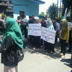 HMI Kediri lakukan aksi damai tolak MD3 