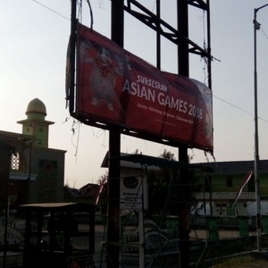 Banner Asian Games 2018 Terpampang Di Mojokerto