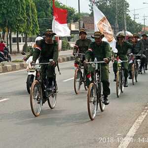 Sepeda Onthel Napak Tilas Panglima Besar Jenderal Soedirman Tiba Di Makodim 0815 Mojokerto