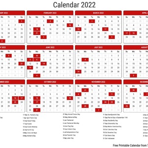 2022 Calendar