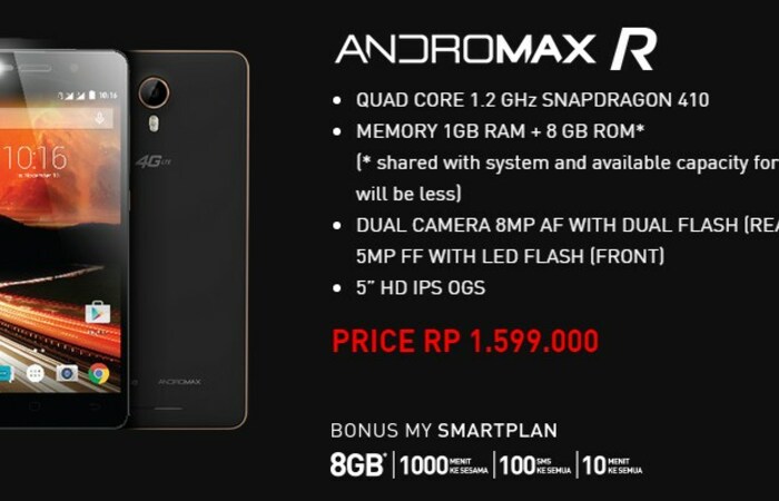 Smartfren Andromax R, Android 4G  Murah Harga 1-Jutaan 