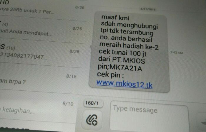 Lagi Rame, SMS Spaming Ke Menteri Sosial