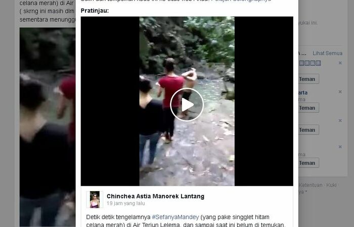  VIDEO: Tragis! Detik-detik Tewasnya Zefanya Mandey Beredar di Media Sosial 
