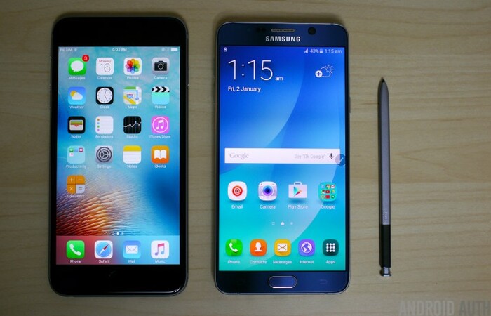 Samsung Galaxy Note 5 VS iPhone 6S Plus 
