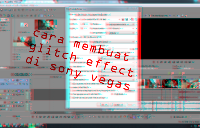 Cara Membuat Glitch Effect di Sony Vegas