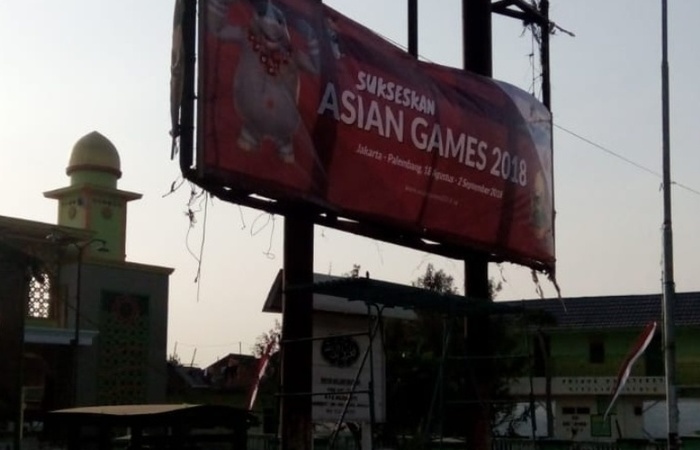 Banner Asian Games 2018 Terpampang Di Mojokerto