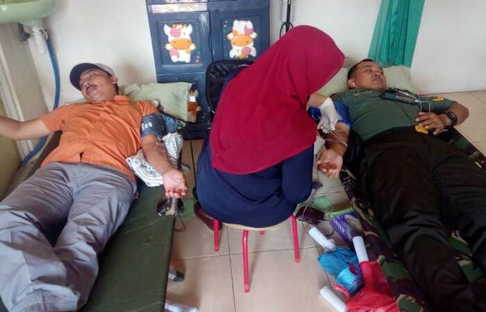 Peran Serta Koramil 0815/13 Kutorejo Dalam Baksos Donor Darah