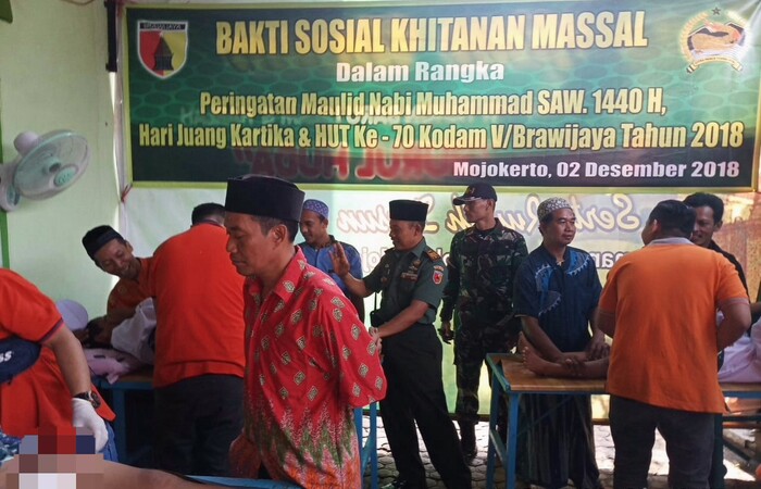 Bakti Sosial Khitanan Massal Warnai Hari Juang Kartika Di Mojokerto