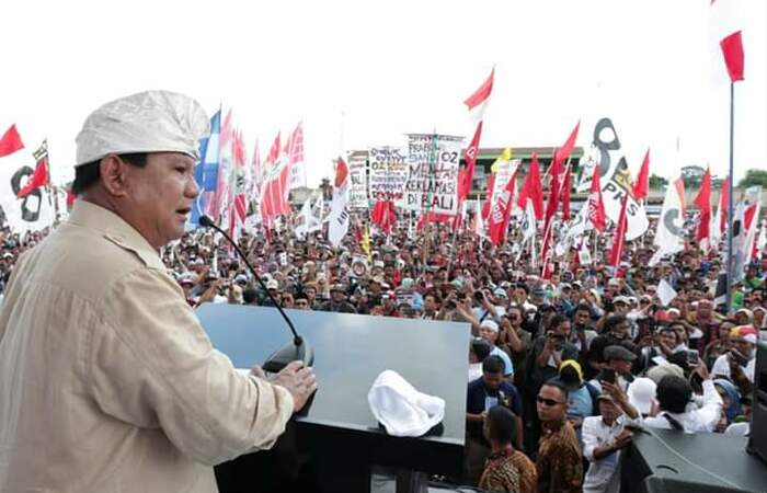 Capres Prabowo Sapa Warga Bali,  Komitmen Berantas Korupsi dengan Taruhan Nyawa